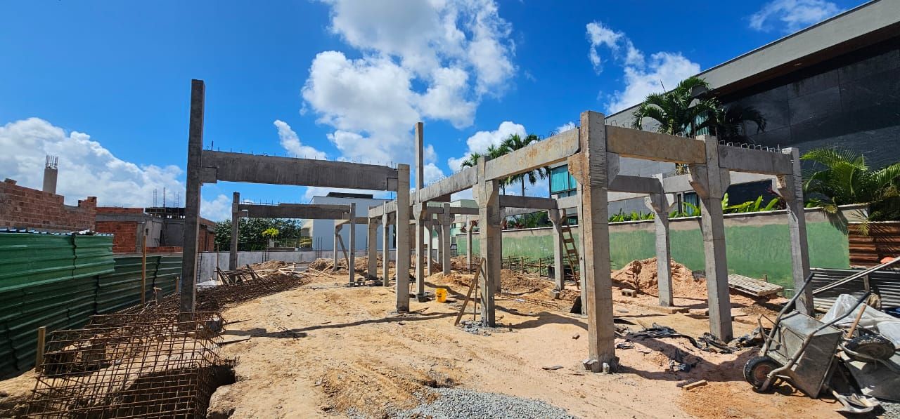 Estrutura pré-fabricada de imóvel executado no Alphaville, Maranhão